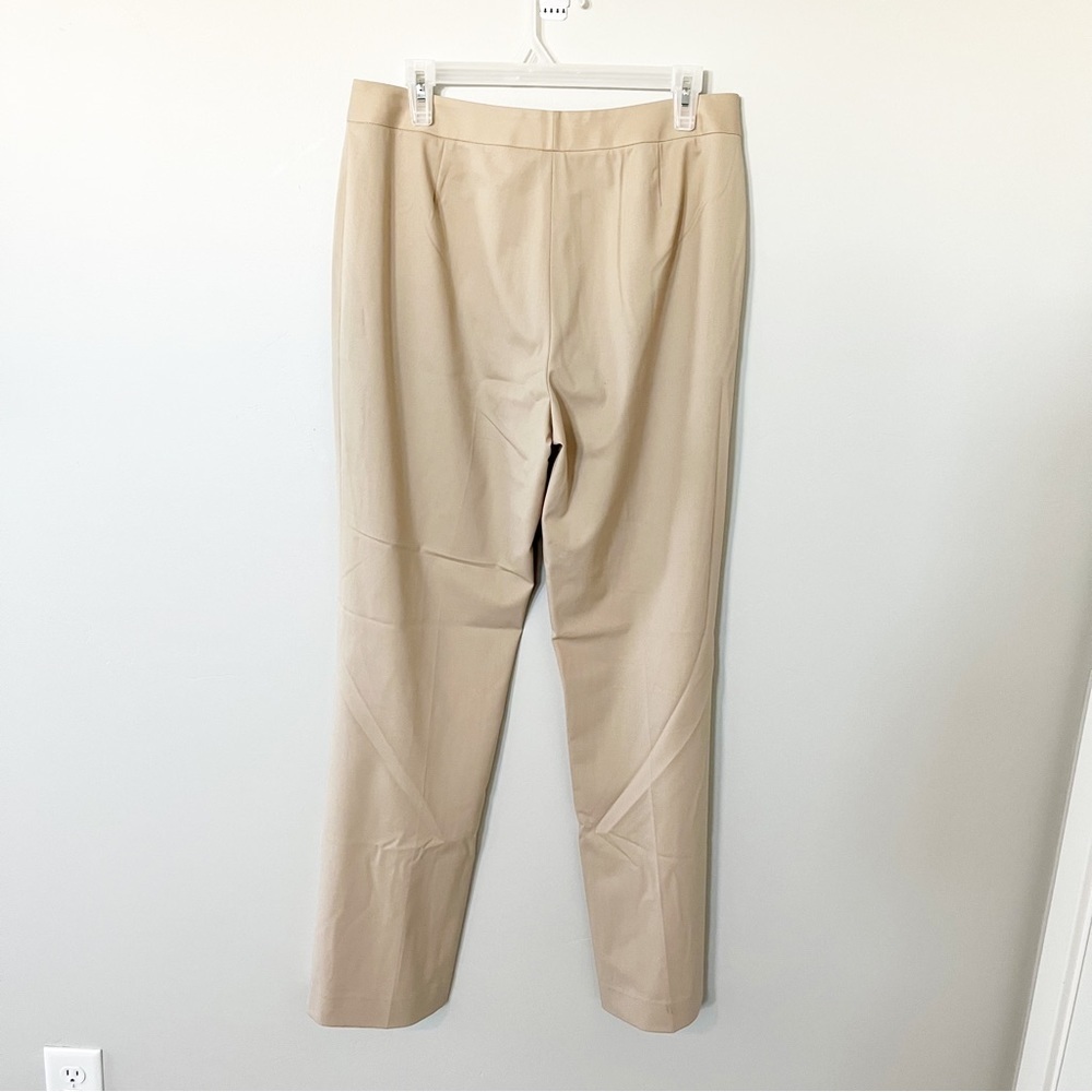 Lafayette 148 tan cream virgin wool blend trouser size 10 - Picture 3 of 11